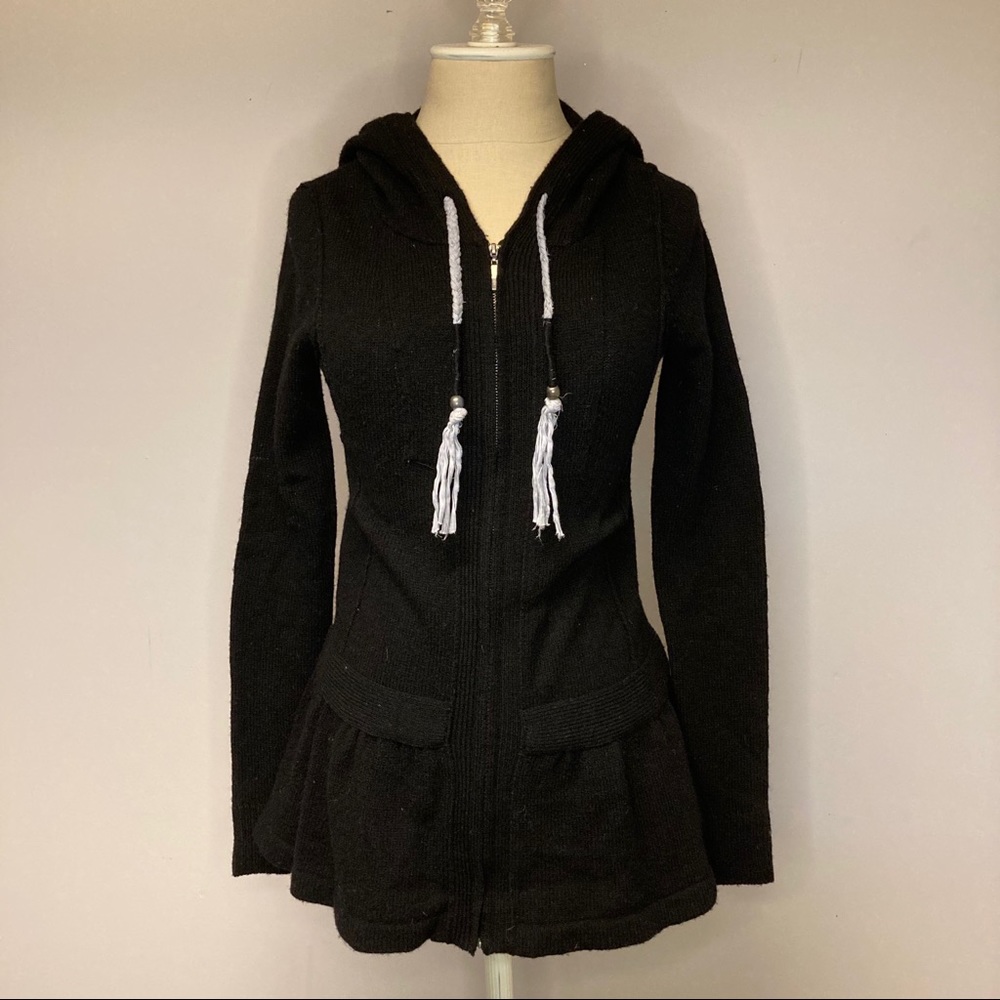 Free People Flare Zip-Up Hooded Sweater